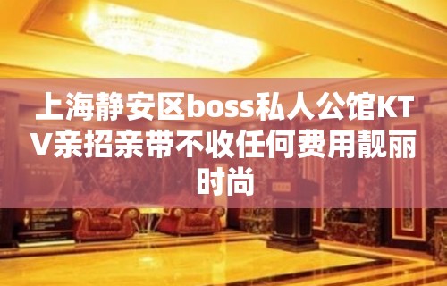 上海静安区boss私人公馆KTV亲招亲带不收任何费用靓丽时尚