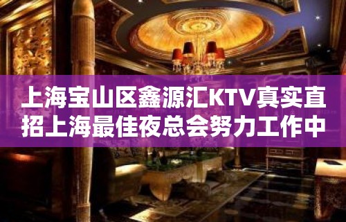 上海宝山区鑫源汇KTV真实直招上海最佳夜总会努力工作中