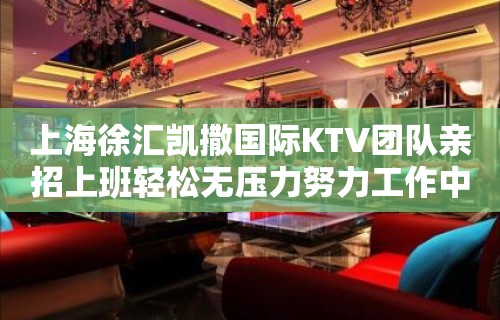 上海徐汇凯撒国际KTV团队亲招上班轻松无压力努力工作中