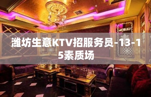 潍坊生意KTV招服务员-13-15素质场