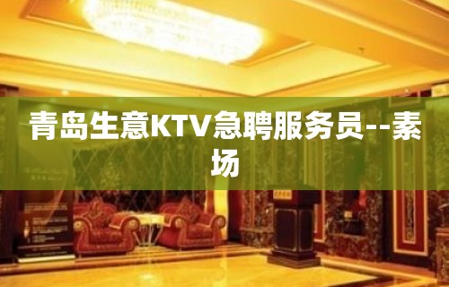 青岛生意KTV急聘服务员--素场