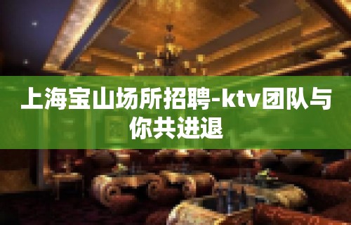 上海宝山场所招聘-ktv团队与你共进退