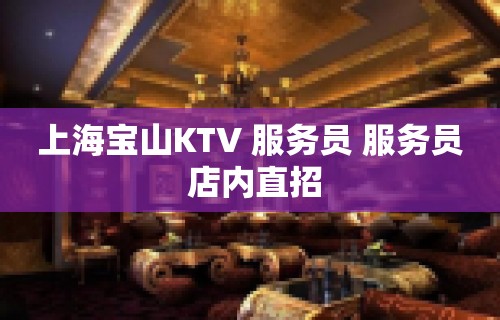 上海宝山KTV 服务员 服务员 店内直招