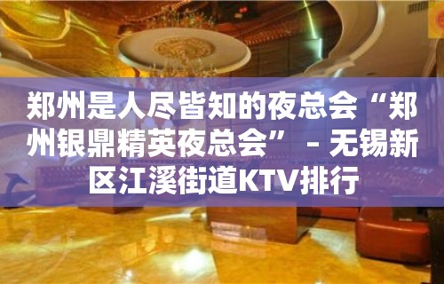 郑州是人尽皆知的夜总会“郑州银鼎精英夜总会” – 无锡新区江溪街道KTV排行