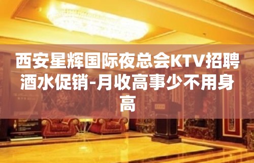 西安星辉国际夜总会KTV招聘酒水促销-月收高事少不用身高