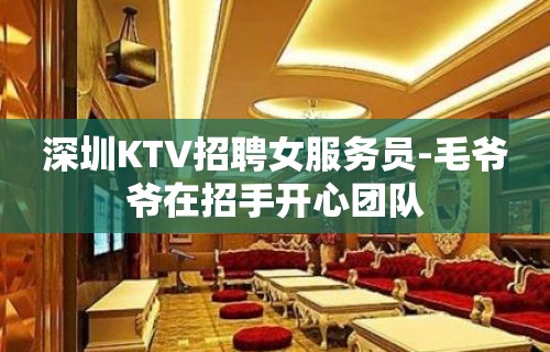 深圳KTV招聘女服务员-毛爷爷在招手开心团队