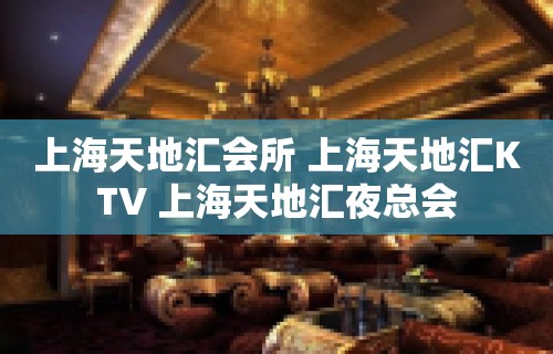 上海天地汇会所 上海天地汇KTV 上海天地汇夜总会