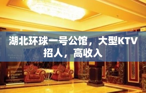 湖北环球一号公馆，大型KTV招人，高收入