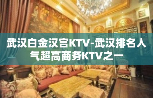 武汉白金汉宫KTV-武汉排名人气超高商务KTV之一