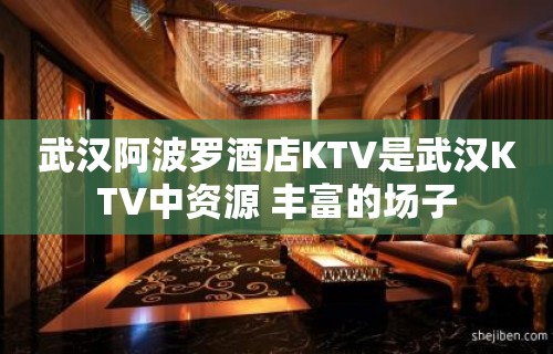 武汉阿波罗酒店KTV是武汉KTV中资源 丰富的场子