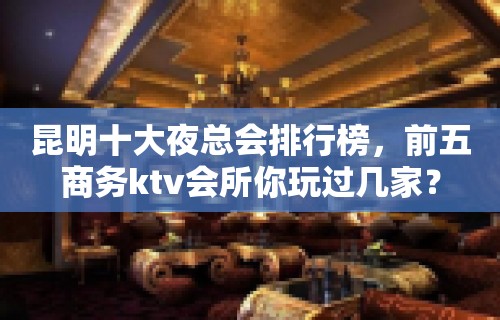 昆明十大夜总会排行榜，前五商务ktv会所你玩过几家？