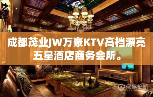 成都茂业JW万豪KTV高档漂亮五星酒店商务会所。