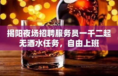 揭阳夜场招聘服务员一千二起无酒水任务，自由上班