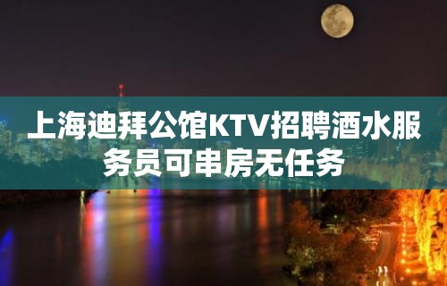 上海迪拜公馆KTV招聘酒水服务员可串房无任务