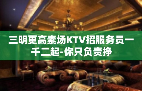 三明更高素场KTV招服务员一千二起-你只负责挣