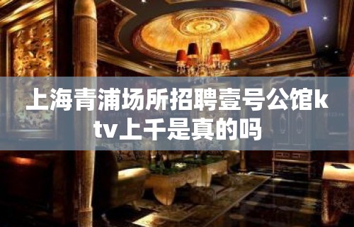 上海青浦场所招聘壹号公馆ktv上千是真的吗