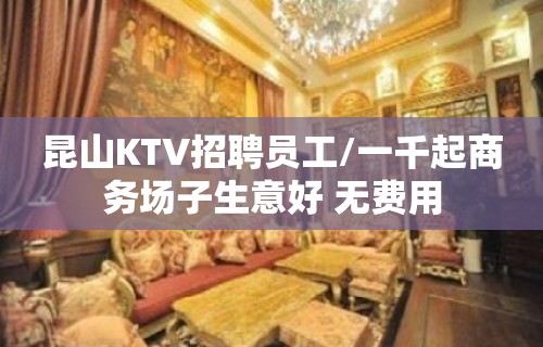 昆山KTV招聘员工/一千起商务场子生意好 无费用