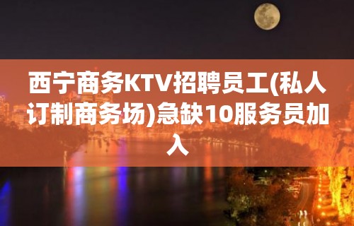 西宁商务KTV招聘员工(私人订制商务场)急缺10服务员加入