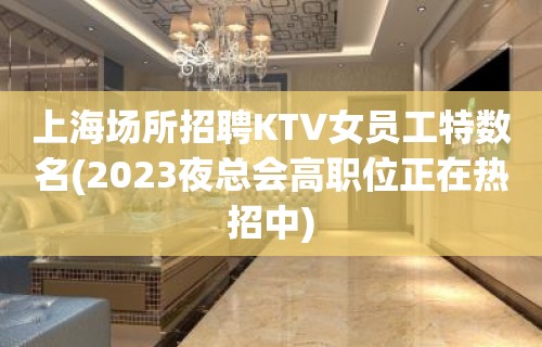 上海场所招聘KTV女员工特数名(2023夜总会高职位正在热招中)