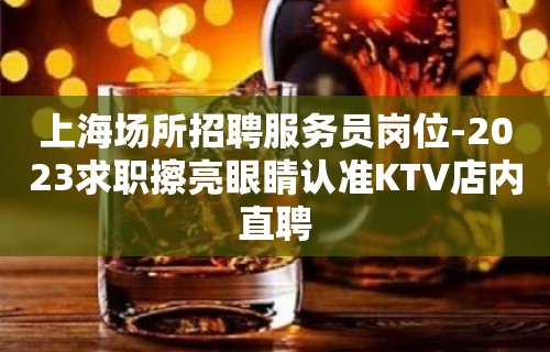 上海场所招聘服务员岗位-2023求职擦亮眼睛认准KTV店内直聘