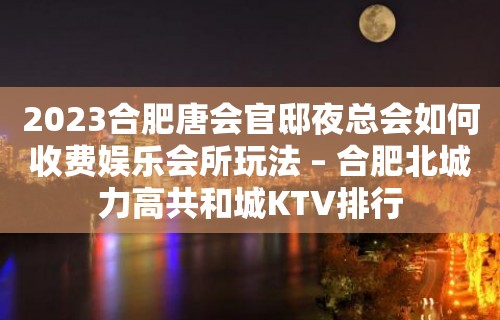 2023合肥唐会官邸夜总会如何收费娱乐会所玩法 – 合肥北城力高共和城KTV排行