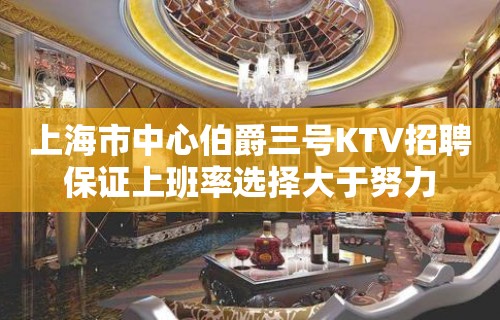 上海市中心伯爵三号KTV招聘保证上班率选择大于努力