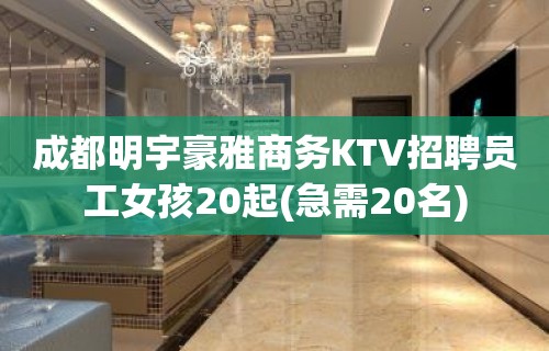 成都明宇豪雅商务KTV招聘员工女孩20起(急需20名)