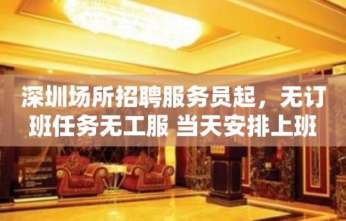 深圳场所招聘服务员起，无订班任务无工服 当天安排上班