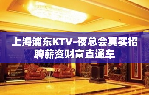 上海浦东KTV-夜总会真实招聘薪资财富直通车