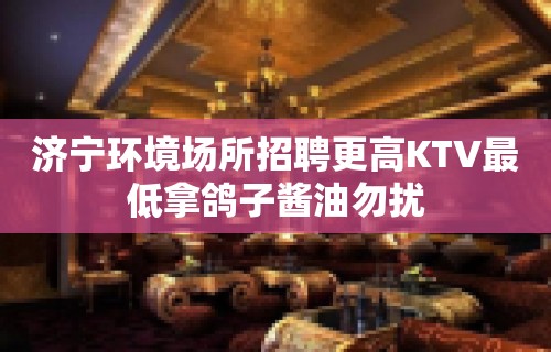 济宁环境场所招聘更高KTV最低拿鸽子酱油勿扰