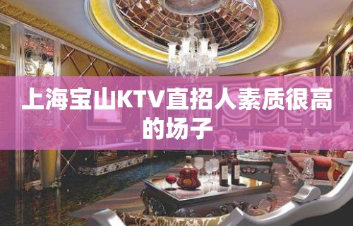 上海宝山KTV直招人素质很高的场子