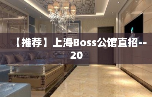 【推荐】上海Boss公馆直招--20