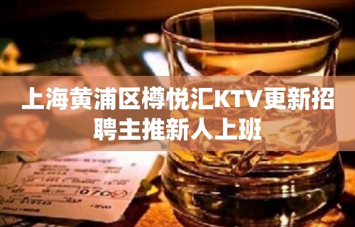 上海黄浦区樽悦汇KTV更新招聘主推新人上班