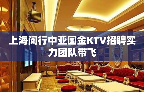 上海闵行中亚国金KTV招聘实力团队带飞