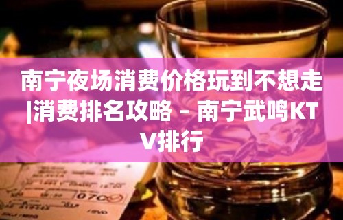 南宁夜场消费价格玩到不想走|消费排名攻略 – 南宁武鸣KTV排行