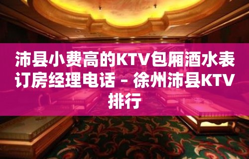 沛县小费高的KTV包厢酒水表订房经理电话 – 徐州沛县KTV排行