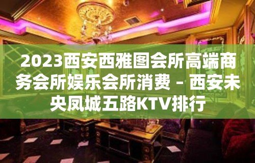 2023西安西雅图会所高端商务会所娱乐会所消费 – 西安未央凤城五路KTV排行