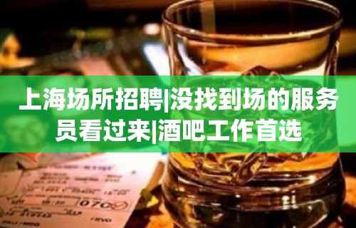 上海场所招聘|没找到场的服务员看过来|酒吧工作首选