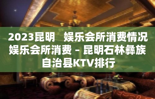 2023昆明   娱乐会所消费情况娱乐会所消费 – 昆明石林彝族自治县KTV排行