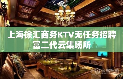 上海徐汇商务KTV无任务招聘富二代云集场所