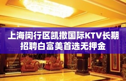 上海闵行区凯撒国际KTV长期招聘白富美首选无押金