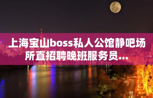 上海宝山boss私人公馆静吧场所直招聘晚班服务员...