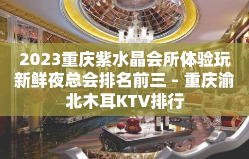 2023重庆紫水晶会所体验玩新鲜夜总会排名前三 – 重庆渝北木耳KTV排行