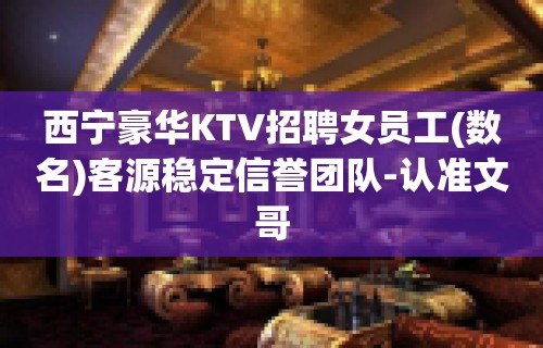 西宁豪华KTV招聘女员工(数名)客源稳定信誉团队-认准文哥