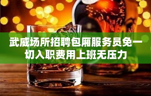 武威场所招聘包厢服务员免一切入职费用上班无压力