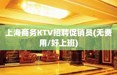 上海商务KTV招聘促销员(无费用/好上班)