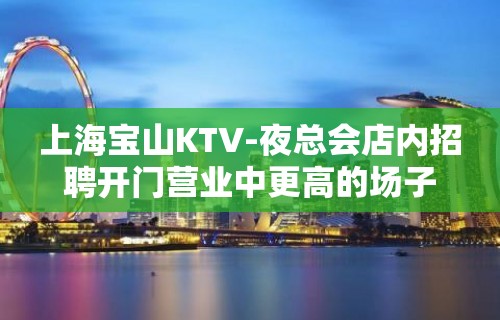 上海宝山KTV-夜总会店内招聘开门营业中更高的场子