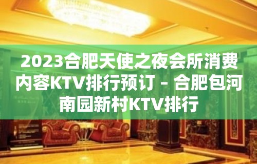 2023合肥天使之夜会所消费内容KTV排行预订 – 合肥包河南园新村KTV排行