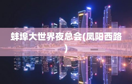 蚌埠大世界夜总会(凤阳西路)