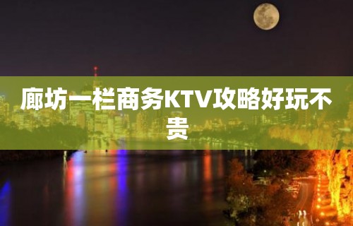 廊坊一栏商务KTV攻略好玩不贵